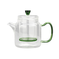 Théière en verre pour usage domestique, filtre résistant à la chaleur, couvercle à fermeture magnétique, grande capacité, design minimaliste avec poignée latérale, origine Chine