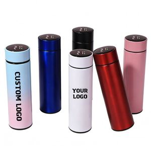 Temperature Display Thermos Stainless Steel Intelligent Water Bottle 500ml <b>Smart</b> Digital Thermos - Product Image 1
