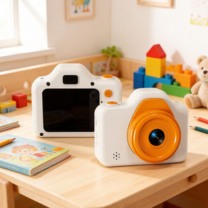 Digitale camera voor kinderen, scherm met dubbele lens, 400 mAh, oplaadbare speelgoedcamera met filter, muziek, puzzelspel, verjaardagscadeau voor jongens en meisjes - Product Image 6