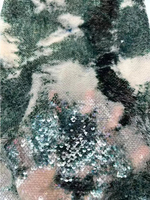 Robes de mariée sirène à dégradé de cristaux chatoyants, tissu en dentelle à paillettes