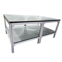 Station de travail personnalisée en profilé d'aluminium 4040 2080, établi métallique avec table de travail en aluminium, table de travail industrielle