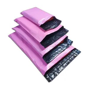 Self-Adhesive Tamper-Proof Pink Poly Mailer Bag Durable Plastic Courier Mailing Shipping Bags