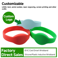 Pulsera RFID de Silicona con Logotipo Personalizado, Pulsera RFID de Silicona Impermeable de 13.56MHz F08 para Control de Acceso, Pagos sin Efectivo y Eventos