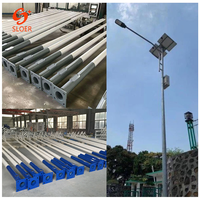 SLOER personalizado cónico galvanizado doble brazos individuales 4m 5M 6M 7m 8M 9m 10m 11M 12m poste de lámpara poste de luz de calle