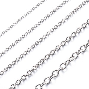 Bracelet Rolo Link O, largeur de chaîne 1,5/1,9/2,3/4,2 mm, acier inoxydable, couleur or, pour femmes et hommes, bijoux, cadeau - Product Image 3