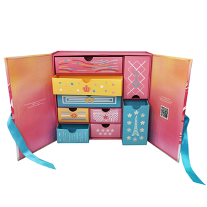 Cajas de Regalo de Cartón Rígido con Logotipo Personalizado, Cajas de Embalaje Magnéticas Reciclables con Cinta para Calendario de Adviento - Product Image 6