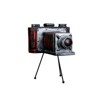 Retro camera-vormig, milieuvriendelijk, handgeschilderd hars ornament voor Pasen en Valentijnsdag, decoratie voor thuis.