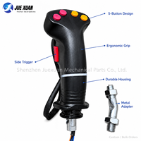 Manette de commande hydraulique multifonction à 5 boutons Juexuan, garantie 1 an, pour les machines forestières, les harvesteurs et les excavateurs