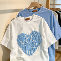 T-shirt anti-rides pour homme avec design graphique, logo personnalisé, t-shirt décontracté épais, impression 3D en relief pour homme, vente en gros