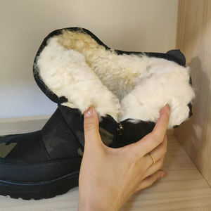 Ventes directes d'usine bout rond confortable laine polaire doublure bottes de neige douces Camouflage chaussures de randonnée et d'alpinisme en plein air - Product Image 2