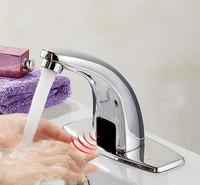 Robinet de lavabo moderne classique en laiton chromé à douchette unique avec cartouche céramique, installation sur plan pour lavabo de salle de bain