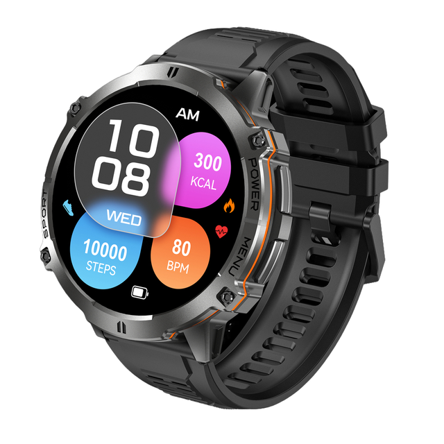 X3 Smart Watch 1.73-inch AMOLED 100 Days Super Standby Altitude 1ATM Depth Waterproof Android Alarm Clock Silica Gel