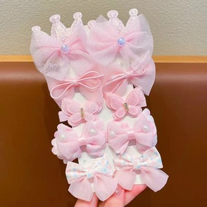 Juego de pinzas para el cabello con lazo y corona de hadas, pasadores de princesa dulces para niñas pequeñas, accesorios para el cabello para niños - Product Image 5