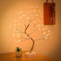 Lampu meja pohon LED dekorasi dalam ruangan lampu malam untuk Natal dalam ruangan dekorasi ruang tamu atau hadiah ulang tahun