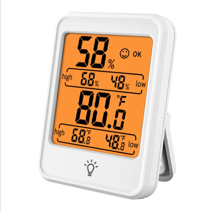 Thermomètre hygromètre température humidité affichage numérique sans fil de l'heure domestique