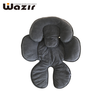 Coussin de poussette et de siège auto Jeebaby en polyester noir pour bébés et tout-petits avec soutien de la tête, du cou et du corps