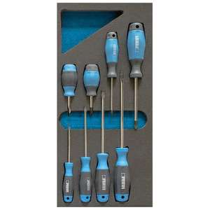 Herramientas, Juegos de Herramientas, Juego de Destornilladores Mixtos FERVI en Bandeja Termoformada Suave - Product Image 1