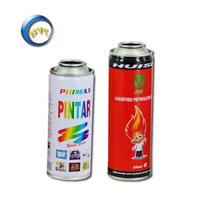 Fabrika fiyat boyunlu 400ml teneke aerosol metal sprey kutular boya BYU