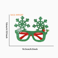 Décorations de Noël vertes en forme de sapin, lunettes jaunes, lunettes de Noël, fournitures de fête pour enfants, articles de Noël, montures