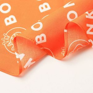 Wholesale High Quality Fashion Linen square Scarf Cotton <b>Pet</b> Floral Scarves - Product Image 3