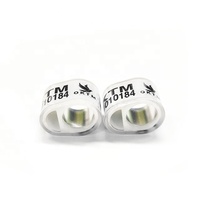 Bagues de course pour pigeons belges avec porte-puce, couleur blanche, bracelets pour les courses internationales de pigeons, 8 mm, bracelets porte-puces FCI