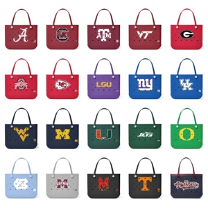 <span class=keywords><strong>Sac</strong></span> fourre-tout grande capacité personnalisé pour femme, tendance été, étanche, en EVA et silicone, style Bogg, couleur unie, perforé, pour la plage et le shopping en extérieur - Product Image 4