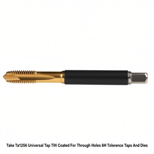 Macho universal Ttake Ta1256 con recubrimiento de TiN para orificios pasantes, tolerancia 6H, machos y terrajas - Product Image 2