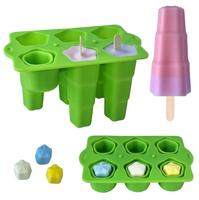 Moules à glace en silicone à 6 cavités en forme d'étoile pour la fabrication maison de sucettes glacées, sorbets et glaces glacées