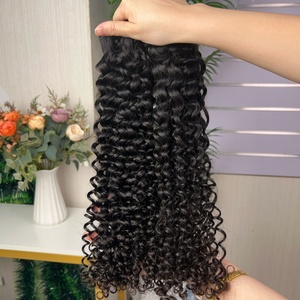 ผมต่อแบบหยิกฟู ขายส่ง 9a ยอดนิยม น้ำหนัก 100 กรัมต่อแพ็ค ผมแท้ 100% แบบ Super Double Drawn - Product Image 4