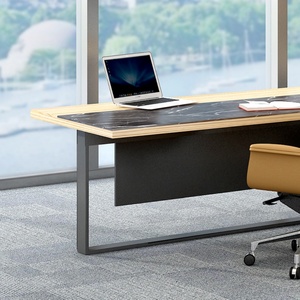 Luxury L Shape Ceo Boss <b>Table</b> Wooden Executive Large Office Furniture Desk <b>Table</b> Modern - Product Image 4