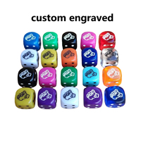 Dés en acrylique vierges personnalisables de 20 mm à 6 faces pour peinture, coins arrondis ou carrés, vendus à l'unité