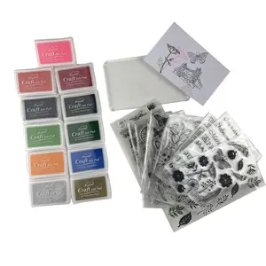 儿童成人定制透明硅胶邮票套装绘画着色节日卡片制作DIY剪贴簿日记