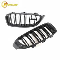 Calandre avant double lamelles en fibre de carbone à clipser pour BMW F32 F33 F36 F80 F82 F83 M3 M4 (grille d'aération)