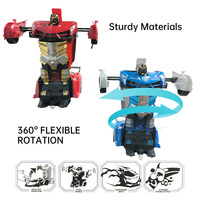 AiJH 1:18 Robot Rc Cars Coche Teledirigido Robot avec lumières LED Glow Remoto Control Déformation Car Toys
