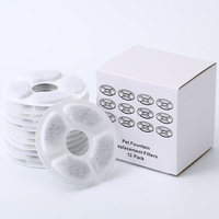 Fontaine à eau automatique pour animaux de compagnie, filtre à eau carré ou rond, accessoires pour chat et chien
