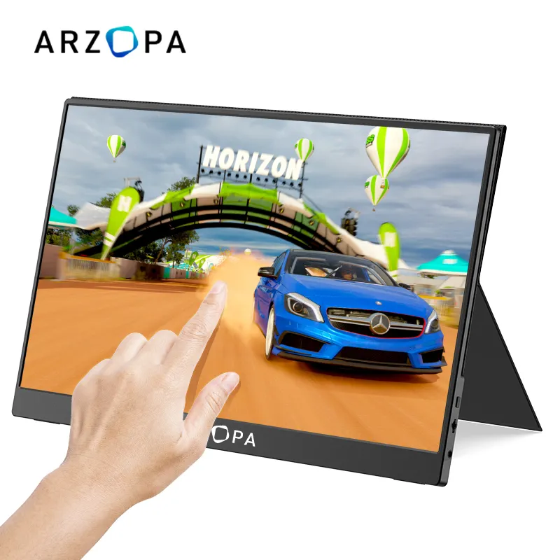 15.6 inch micro touch screen Monitors ip FHD tri Portable Lcd Monitor PC Gaming USB microtouch Laptop for PS4 PC5 X-box keyboard