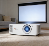 Projecteur DLP Optoma UHD506 4K UHD 3400 Lumens avec prise en charge 3D, portable et garantie de 2 ans pour le cinéma maison et les jeux