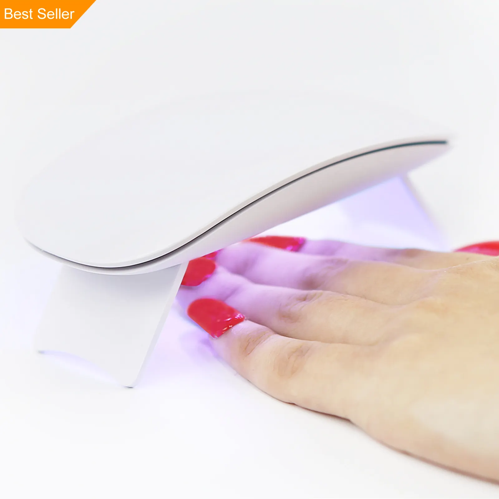 Xách tay có thể sạc lại móng tay gel UV Máy sấy móng tay dẫn USB cáp véc ni 6 đèn LED móng tay đèn