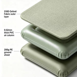 Tente gonflable à une porte et 3 fenêtres de 2*2m, tente de camping en PVC imperméable à l'air de 4m2 pour l'extérieur - Product Image 3
