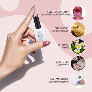 Esmalte de Uñas de Gel Holográfico con Brillo Diamante, Alta Pigmentación, Secado con Lámpara UV LED, Personalizable con Logotipo, Venta al Por Mayor - Product Image 5