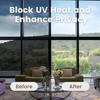 Film pour vitres de voiture, film de protection solaire, film anti-UV, film de protection de la peau, film teinté pour vitres de voiture à adhérence statique - 5% VLT