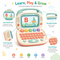 Laptop Educativa Bilingüe en Inglés y Español para Niños, Modelo 2026, Venta Caliente OEM, con Ratón, Juguete de Aprendizaje Preescolar
