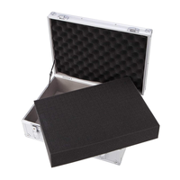 Usine argent boîte en aluminium avec mousse bricolage haute qualité en alliage d'aluminium mallette à outils équipement Portable fichier valise sécurité extérieure