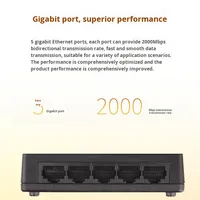 Autre commutateur réseau Gigabit 5 ports 1000M, routeur de ligne, moniteur, répartiteur WD-1005GX pour la maison et le bureau