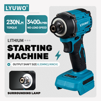 Perceuse-visseuse électrique sans balais LYUWO 230N à couple élevé, kit de perceuse manuelle avec batterie au lithium rechargeable, en fer, pour la construction