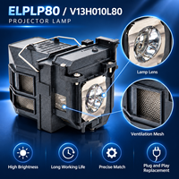 Lampe de projecteur haute performance ELPLP80 pour EPSON EB-585WI 585W 580 595WI BrightLink 585Wi 595Wi Pro 1420Wi 1430Wi