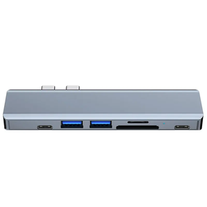Nhôm loại C HUB 7-in-1 4K HD PD 100W USB 3.0 truyền dữ liệu Mini <span class=keywords><strong>PC</strong></span> Docking Station giá nhiều trạm dịch vụ OEM - Product Image 5