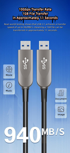<span class=keywords><strong>สาย</strong></span>ต่อขยายไฟเบอร์ออปติก USB 3.1 แบบ Male to Male รุ่น DT-2317 ความเร็วสูง 10Gbps สำหรับถ่ายโอนข้อมูล ความยาว 5 ม. 10 ม. 15 ม. 50 ม. - Product Image 4