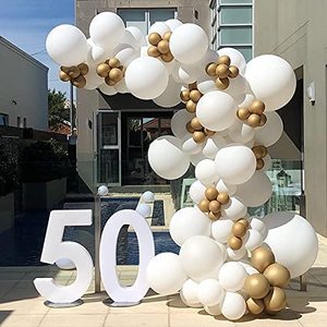 Vente en gros de ballons personnalisés pour enfants, grande quantité, 50 ballons blancs en latex de 12 pouces pour fêtes prénatales - Product Image 4