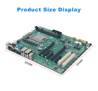 Carte mère PC industrielle avec 5 emplacements PCI, double HDMI VGA, 4 ports USB 3.0, socket LGA 1155, chipset B75